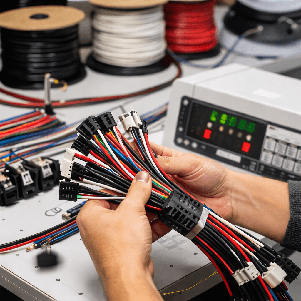 Wire harness assembly with connector pinout and bundling